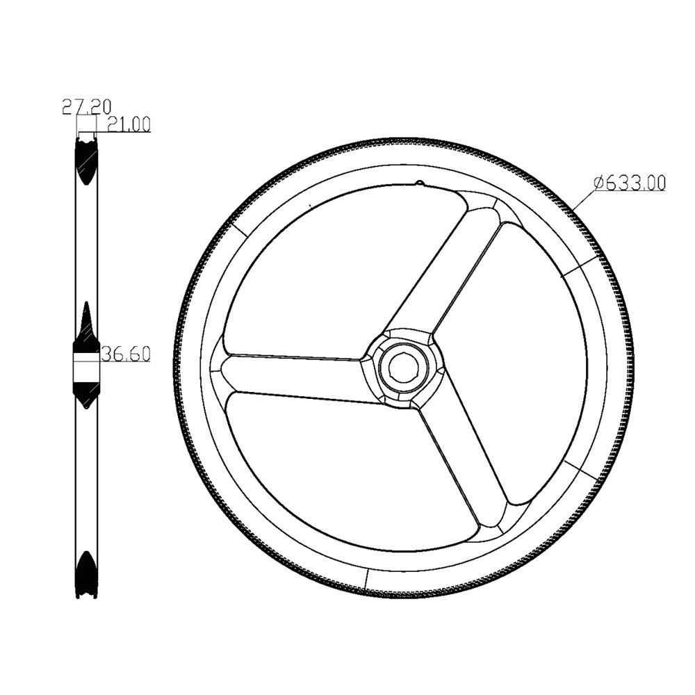 TC Carbon 3 Spokes wheel - Image 3